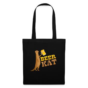 Bière suricate - Sac en tissu - noir - Devant