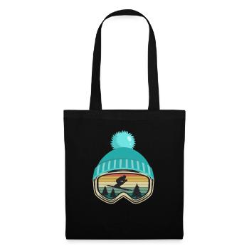 Ski Skieur Apres Ski Funny Gift - Sac en tissu - noir - Devant