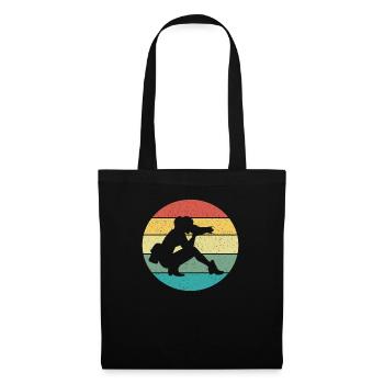 Photographie Photographe Femme Rétro Vintage Cadeau - Sac en tissu - noir - Devant