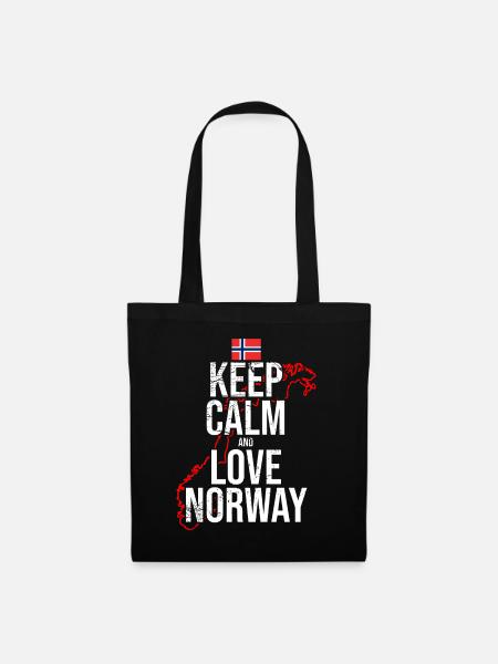 Ich liebe Norwegen - Stoffbeutel - Schwarz