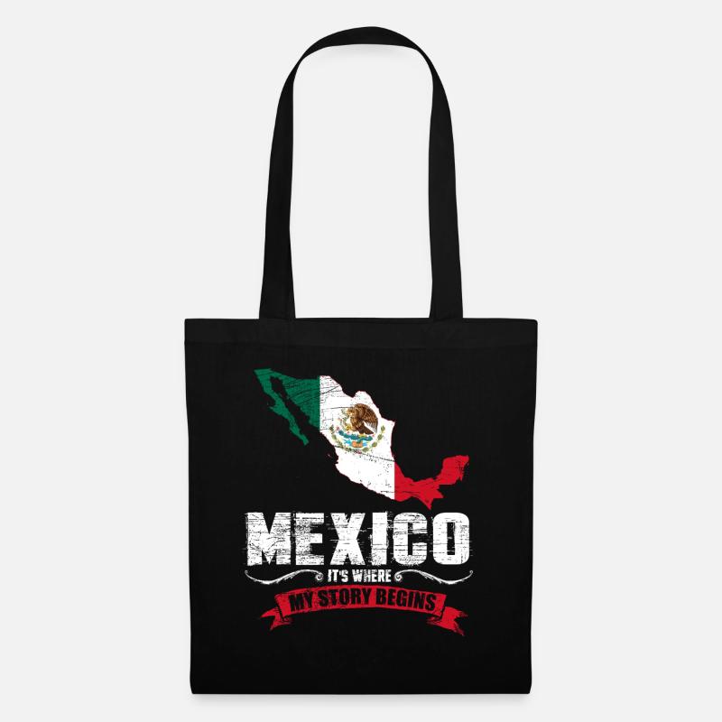 Mexiko - Stoffbeutel - Schwarz