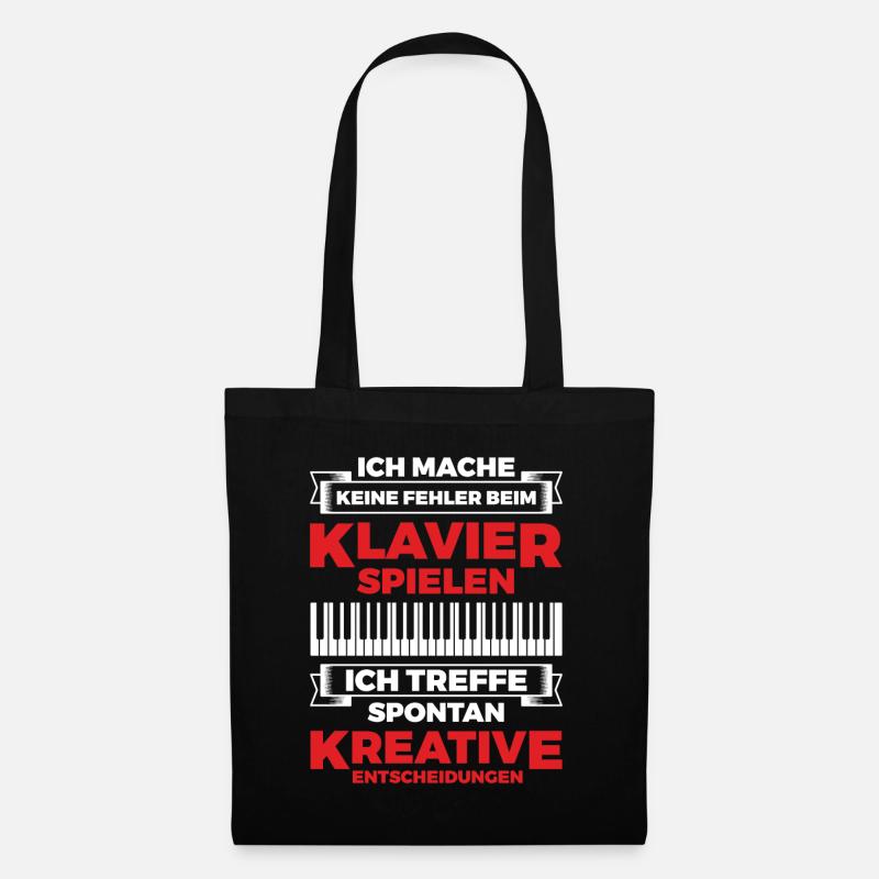 Pianist Piano Klavier - Stoffbeutel - Schwarz