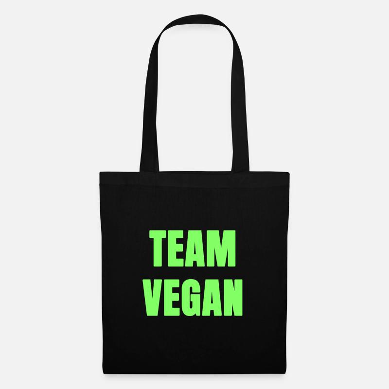 team vegan - Stoffbeutel - Schwarz
