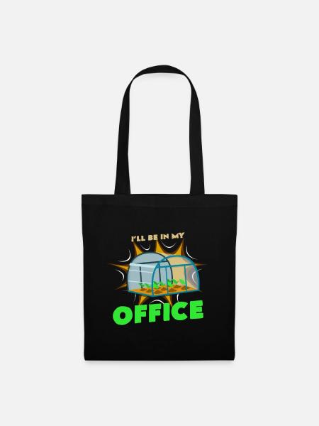 Ich bin im Büro - Stoffbeutel - Schwarz