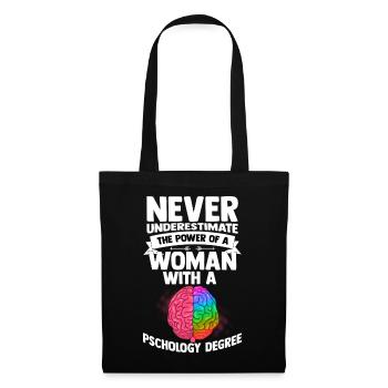 Psychologie femme anthropologie Freud thérapeute - Sac en tissu - noir - Devant