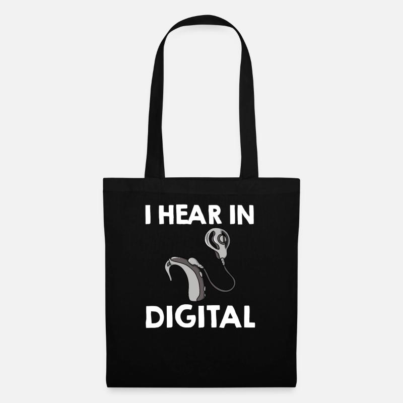 Cochlear Implant Deaf Deaf Deafness - Tote Bag - black