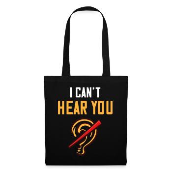 Deaf deaf deafness hearing loss hearing loss - Tote Bag - black - Front
