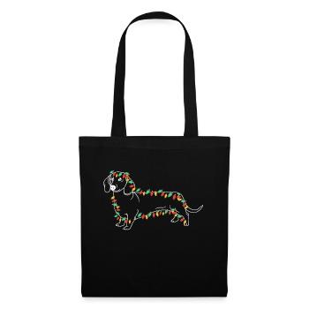 Dachshund Christmas funny dog - Tote Bag - black - Front