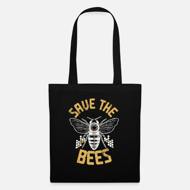 Save The Bees Beekeeper Honey Bee - Stoffbeutel - Schwarz