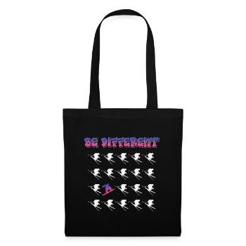 Ski snowboard disant cadeau de piste de ski de sports d'hiver - Sac en tissu - noir - Devant