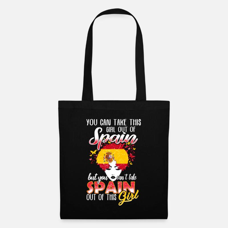 Spanisches Mädchen - Stoffbeutel - Schwarz