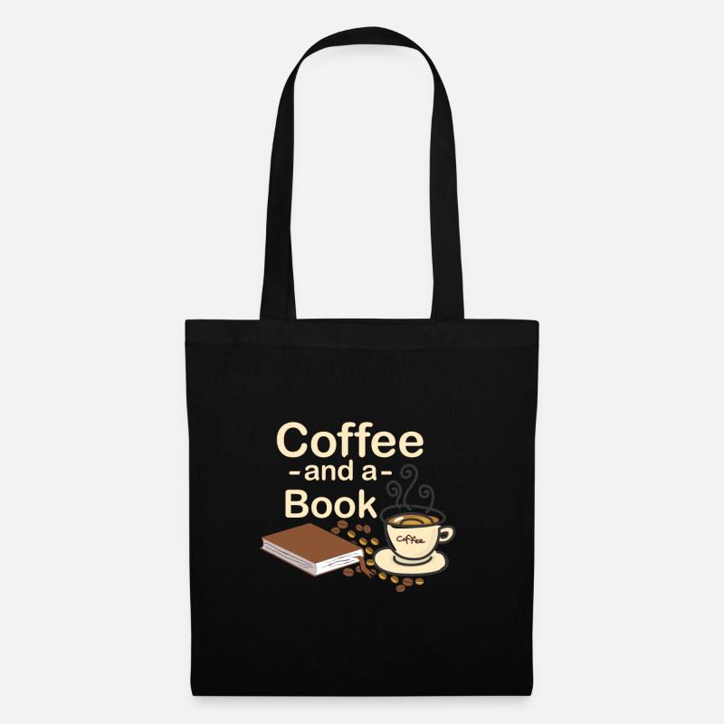 Coffee and a book - Tote Bag - black