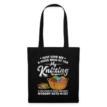 Knitting tea - Tote Bag - black - Front