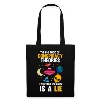 Book Of Conspiracy Theories Alien Bigfoot Flat Ear - Tote Bag - black - Front