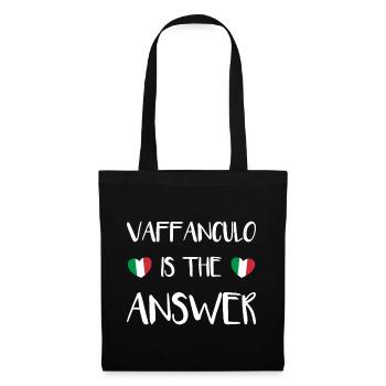 Italy Funny Italian saying as a gift - Tote Bag - black - Front