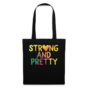 Strong And Pretty Shirt Hippie Beautiful Strong - Tote Bag - black - Front
