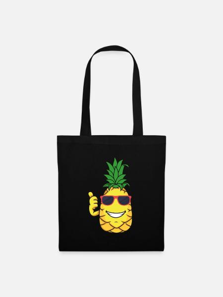 Pineapple - Stoffbeutel - Schwarz