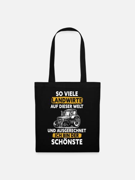 So viele Landwirte und ich bin der Schönste - Stoffbeutel - Schwarz
