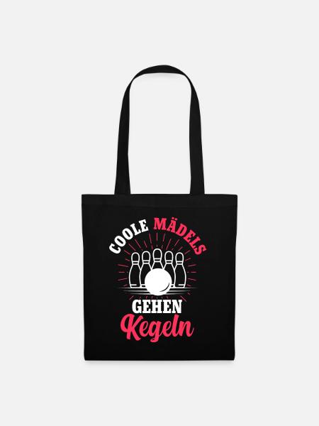 Kegeln Kegelsport Kegelverein Kegelbahn Geschenk - Stoffbeutel - Schwarz