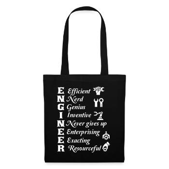 Ingénieur choses sur l'ingénieur - Sac en tissu - noir - Devant