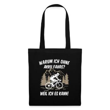 Cycling road bike without battery - Tote Bag - black - Front