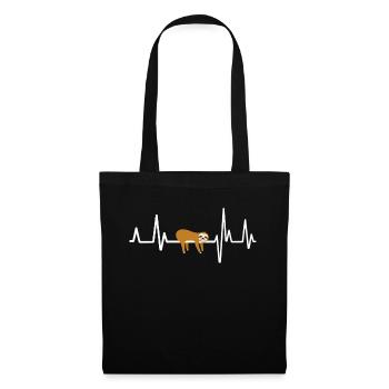 Sloth Heartbeat Heartbeat Chiller Loafers - Tote Bag - black - Front