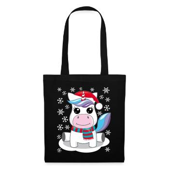 Unicorn Christmas gift Christmas present - Tote Bag - black - Front