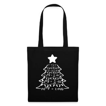 Mathématiques Xmas Tree Cadeau de Noël - Sac en tissu - noir - Devant