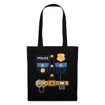 Police Costume Policeman Policewoman Cop Law Enfor - Tote Bag - black - Front