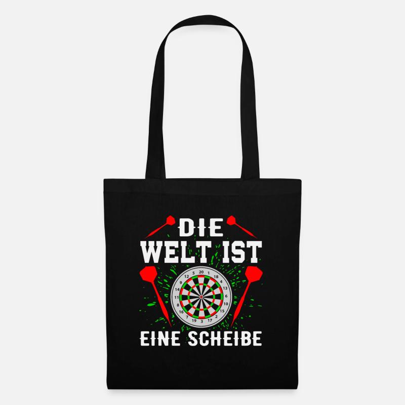 Dart Darts Bullseye Dartspieler Dartboard Geschenk - Stoffbeutel - Schwarz