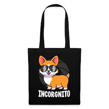 Chemise Incorgnito Corgi pour enfants homme drôle Corgi - Sac en tissu - noir - Devant