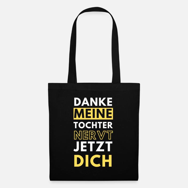 Schwiegersohn witziger Spruch - Stoffbeutel - Schwarz