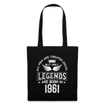60th Legends Are Born In 1961 Vintage Birthday 60th - Tote Bag - black - Front