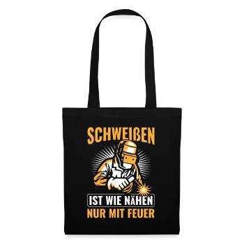 Schweißer Schweissen - Stoffbeutel - Schwarz - Vorne