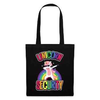 Sécurité de la licorne - Sac en tissu - noir - Devant