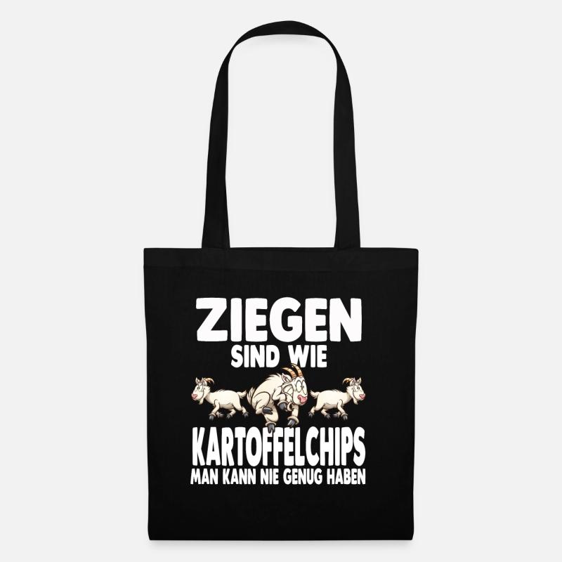Ziege Lamm Zioegenbock Steinbock Bauer Landwirt Ge - Stoffbeutel - Schwarz