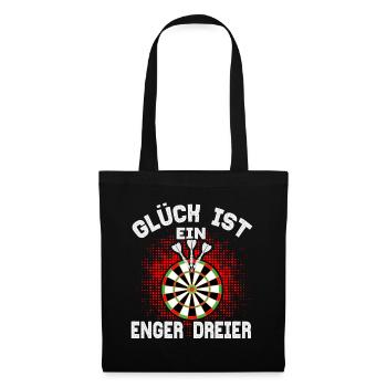 Dart Darts Bullseye Dartspieler Dartboard Geschenk - Stoffbeutel - Schwarz - Vorne