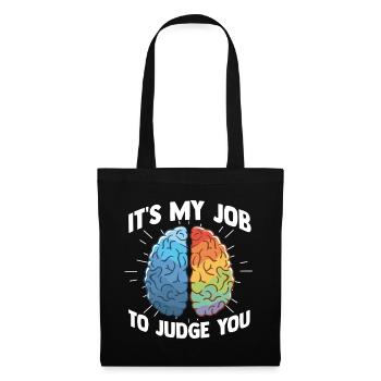 psychologue - Sac en tissu - noir - Devant
