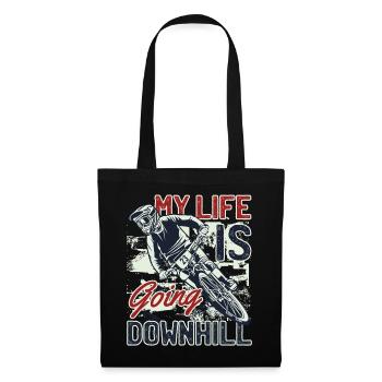 Downhill Downhill Mountain Bike Downhill Bicycle - Tote Bag - black - Front