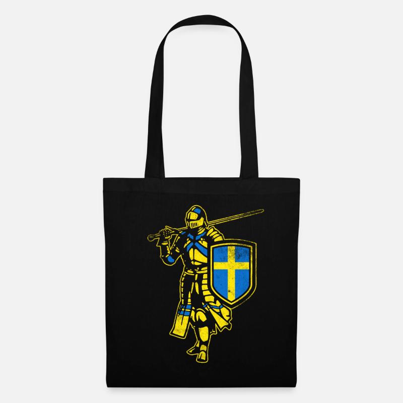 Schwedischer Ritter - Stoffbeutel - Schwarz