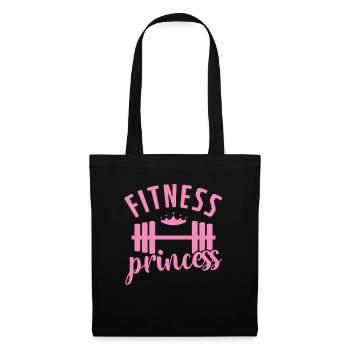 Fitness princess woman girlfriend - Tote Bag - black - Front