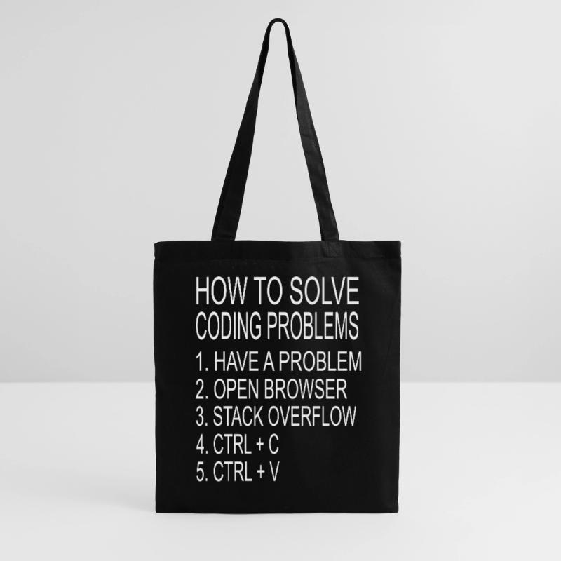 Programmer coder solving computer science problems Tote Bag