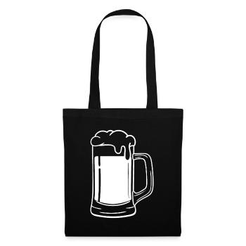 Boire de la bière alcoolisée - Sac en tissu - noir - Devant