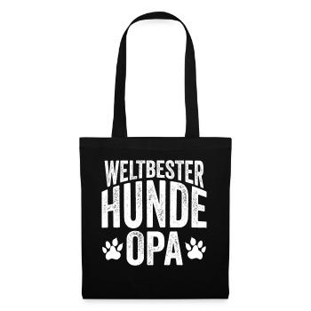Hund Opa Hundehalter Großvater Hundeliebhaber Gesc - Stoffbeutel - Schwarz - Vorne