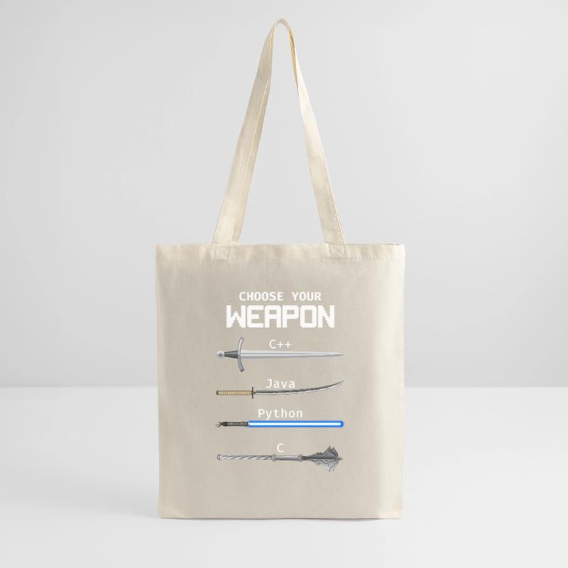 Choisissez votre programmeur Java Python Weapon C Sac en tissu