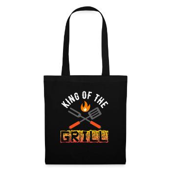 King of the Grill - Sac en tissu - noir - Devant
