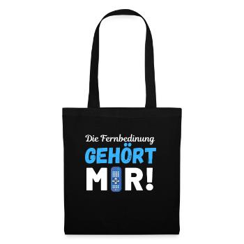 DIE FERNBEDIENUNG GEHÖRT MIR !! WITZIGS FUN DESIGN - Stoffbeutel - Schwarz - Vorne