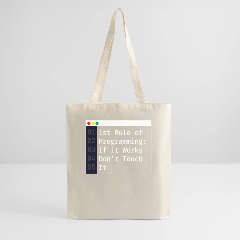 1st Rule Of Programming Programmer Coding Tote Bag