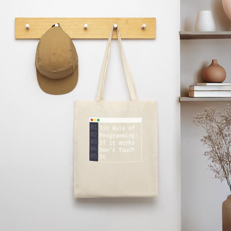 1st Rule Of Programming Programmer Coding Tote Bag