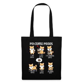 Coffee lover gift Shiba Inu coffee dog - Tote Bag - black - Front